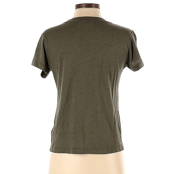 Wildfox "Face Mask Wine Glass No Texts" Graphic Tee – XS – Olive Green – EUC - Picture 3 of 3